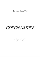 Ode on Nature for soprano and piano
